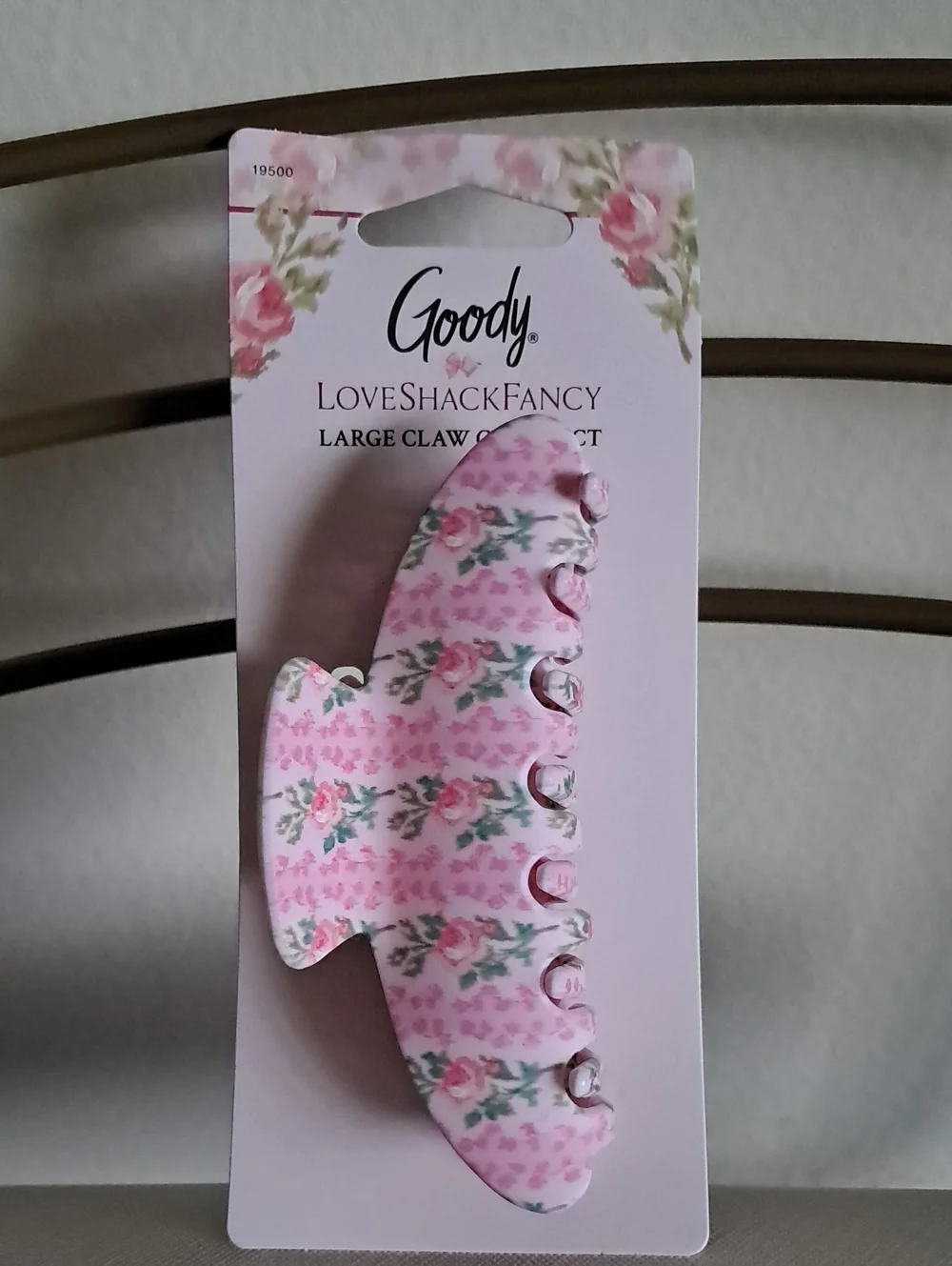 LoveShackFancy Pink Floral Large Claw Clip